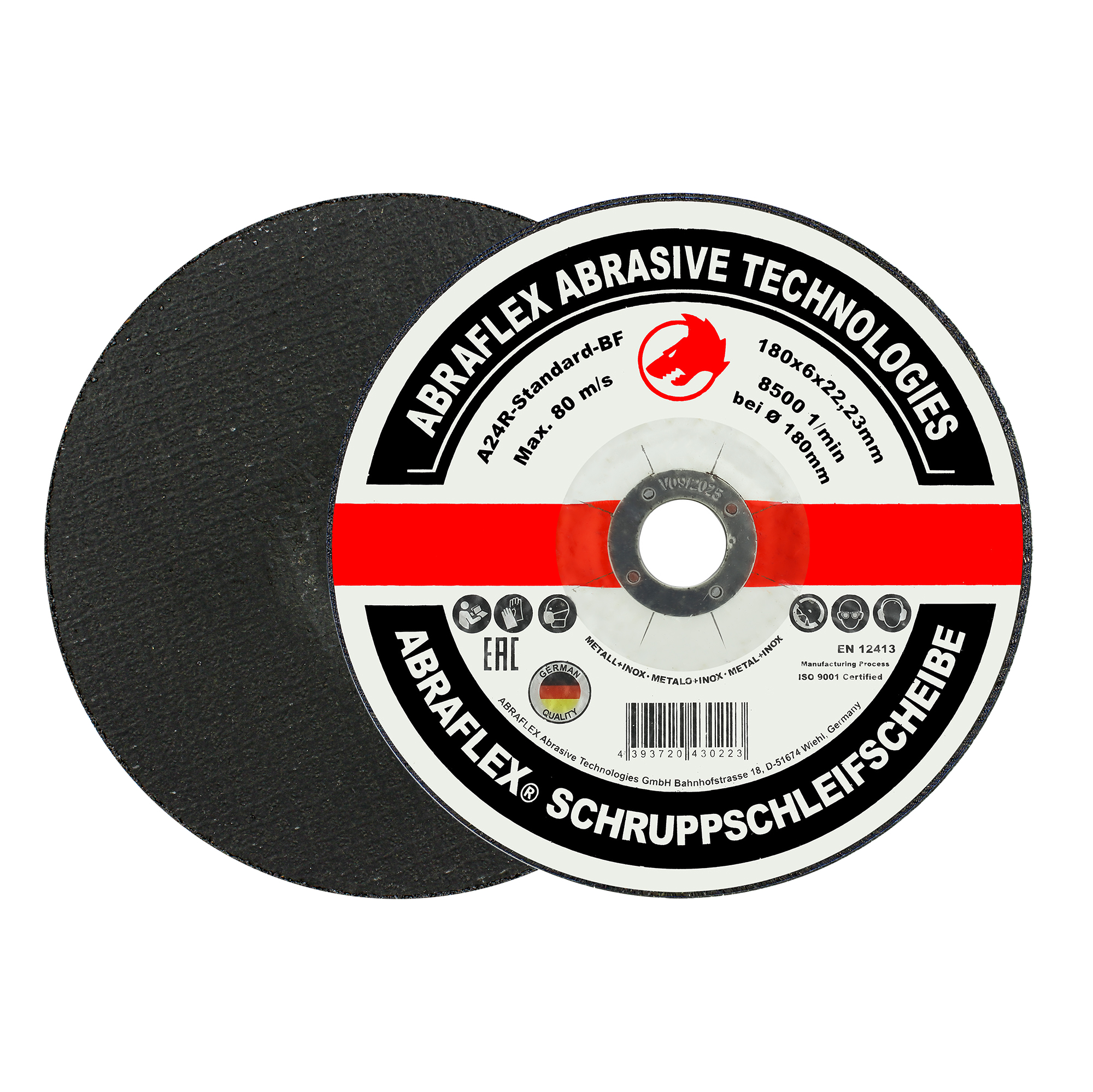 Круг зачистной по металлу и нержавейке 180x6x22,23 Abraflex