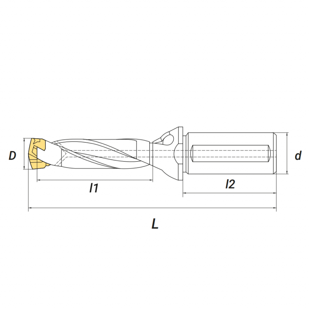 SEM230R5WD25M Корпус сверла со смен. головкой, 5D, с каналами СОЖ  D-23-24 мм Rodmix