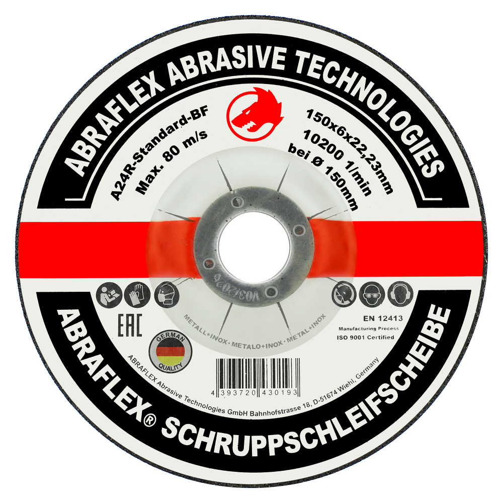 Круг зачистной по металлу и нержавейке 150x6x22,23 Abraflex