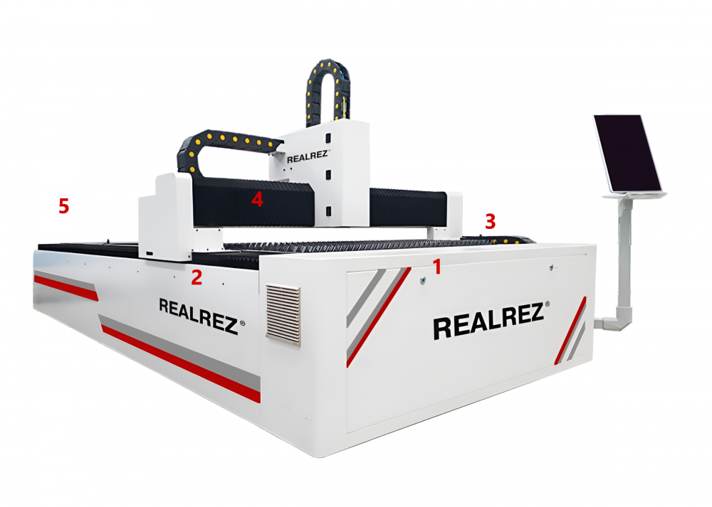 Оптоволоконный лазерный станок для резки металла REALREZ OFL 6000 вт