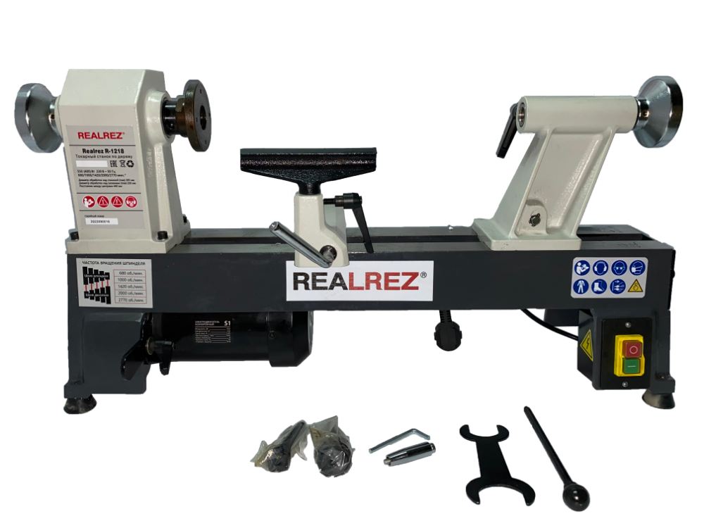 Токарный станок по дереву REALREZ R1218 550W