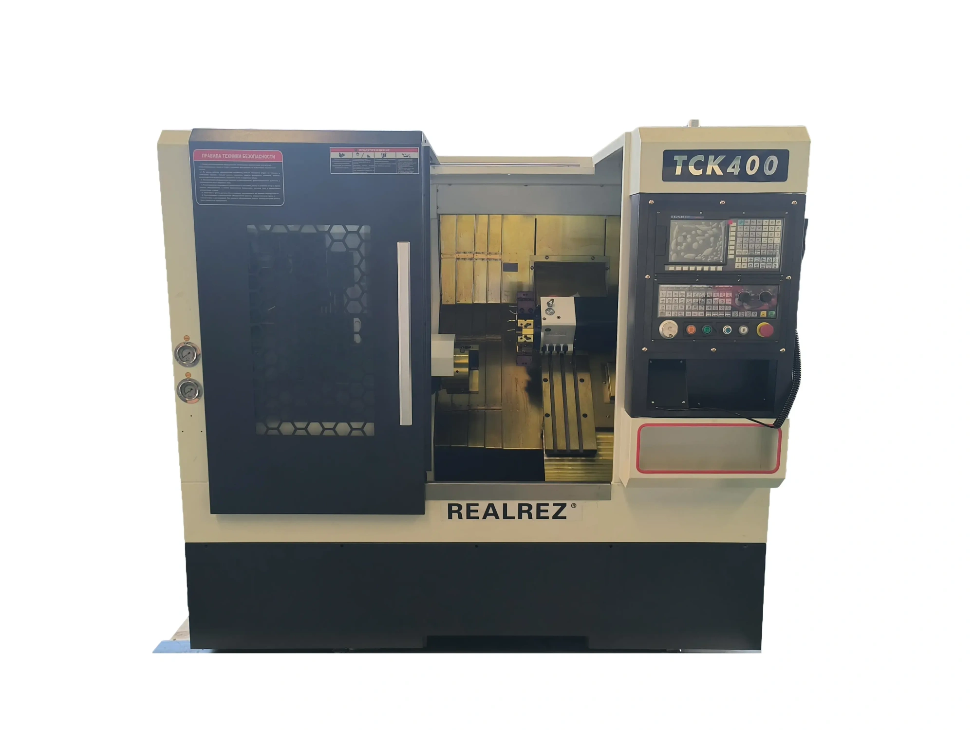 Токарный станок с ЧПУ REALREZ TСK 400x400 с наклонной станиной 