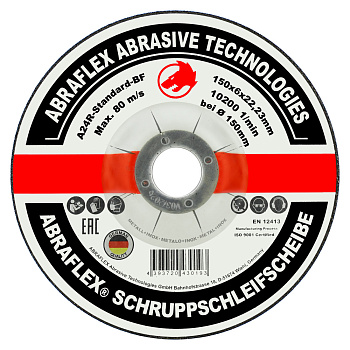 Круг зачистной по металлу и нержавейке 150x6x22,23 Abraflex