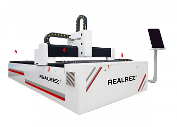 Оптоволоконный лазерный станок для резки металла REALREZ OFL 6000 вт